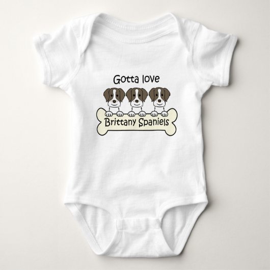 Drie Brittany Spaniels Romper (Voorkant)