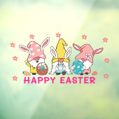 Drie broodpittenkoepel met konijnenaar raamsticker (Vel 3)