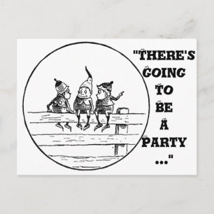 Drie Brownies op een Omheining Briefkaart