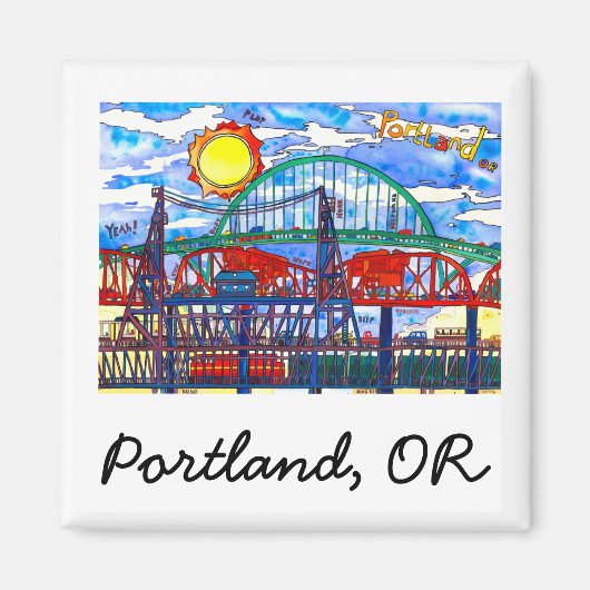 Drie bruggen magneet (Voorkant)