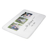 Drie bruiloft foto hart swash handtekening badmat (Gekanteld)