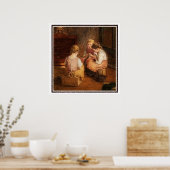 Drie bruisende meisjes van Walter Firle Poster (Keuken)