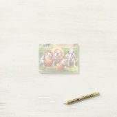 Drie Bulldogs in Verkleedingen Post-it® Notes (Op bureau)