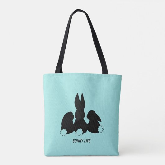 Drie Bunny Rabbits Canvas tas (Achterkant)