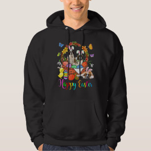 Drie Bunny St. Bernard-honden in paaseieren Hoodie