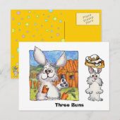 Drie Buns Briefkaart (Voorkant / Achterkant)