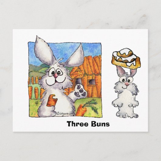 Drie Buns Briefkaart (Voorkant)