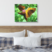 Drie Butterflies Canvas Afdruk (Insitu (Slaapkamer))