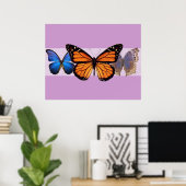 Drie Butterflies Print (Thuiskantoor)