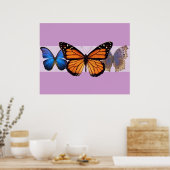 Drie Butterflies Print (Keuken)