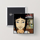 Drie Button van het Richtsnoer van de Levering (Voorkant /achterkant)