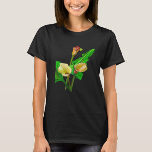 Drie Calla's Zwarte Omlijning T-shirt