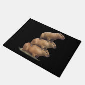 Drie Capybaras Funny Capybara Humor Stack Animal Deurmat (Schuin)
