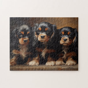 Drie Cavalier King Charles Spaniel puppies Legpuzzel