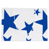 Drie Cheers Custom Gift Bag Blauw #1 Groot Cadeauzakje (Achterkant)