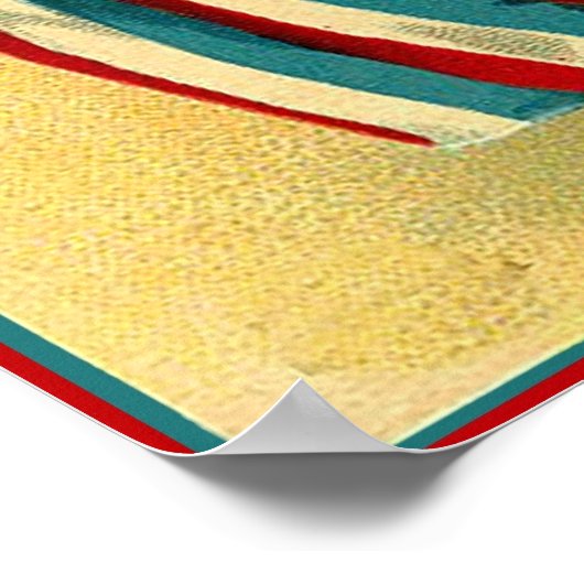 Drie Cheers voor het Rood, Wit en Blauw Poster (Hoek)