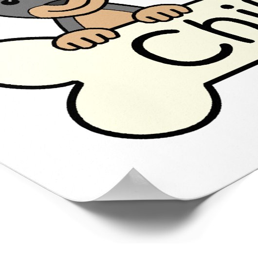 Drie Chihuahuas Poster (Hoek)