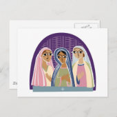 Drie Christelijke Bridesmaids Briefkaart (Voorkant / Achterkant)