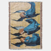 DRIE CHRISTMAS ANGELS IN BLAUW DEKEN (Voorkant Verticaal)