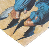 DRIE CHRISTMAS ANGELS IN BLAUW KORTE TAFELLOPER (Hoek)