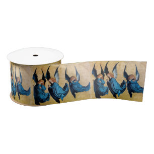 DRIE CHRISTMAS ANGELS IN BLAUW LINT