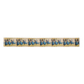 DRIE CHRISTMAS ANGELS IN BLAUW LINT (Voorkant)