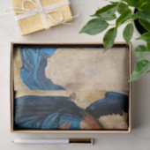 DRIE CHRISTMAS ANGELS IN BLAUW TISSUEPAPIER (Geschenk)