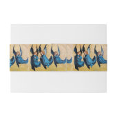 DRIE CHRISTMAS ANGELS IN BLAUW UITNODIGINGEN WIKKEL (Achterkant Voorbeeld)