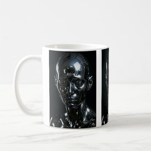 Drie Chrome Klonen Statement Koffiemok (Links)
