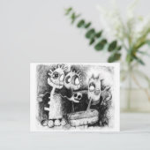 drie cijfers briefkaart (Staand voorkant)