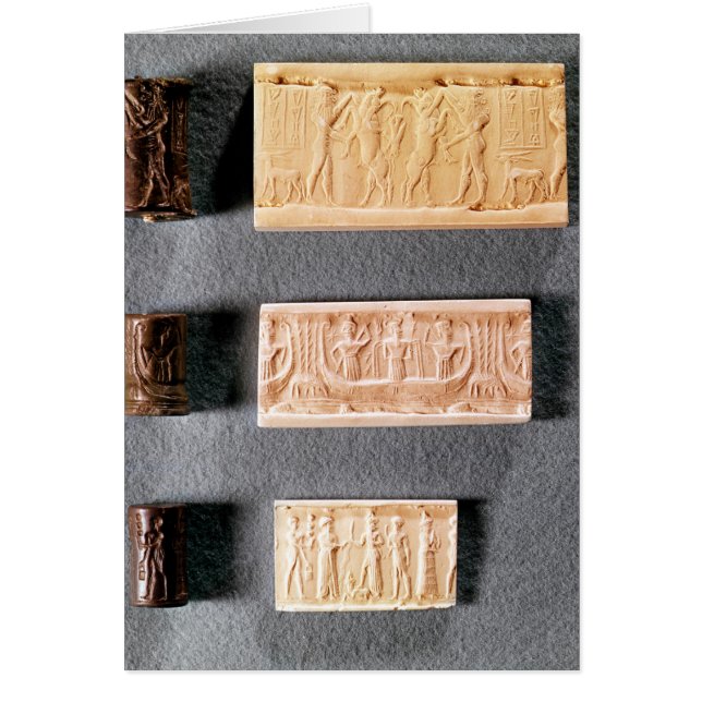 Drie cilinderzegels met indrukking (Voorkant)