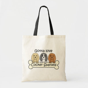 Drie Cocker Spaniels Tote Bag