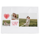 Drie Collage Couple Foto | Valentijnse cadeaus Groot Cadeauzakje (Voorkant)