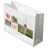 Drie Collage Couple Foto | Valentijnse cadeaus Groot Cadeauzakje (Voorkant Gekanteld)