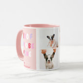 Drie collage foto | Dog Valentijns Gift Mok (Voorkant links)