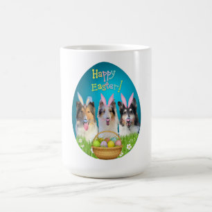 Drie Collie Pasen koffiemok