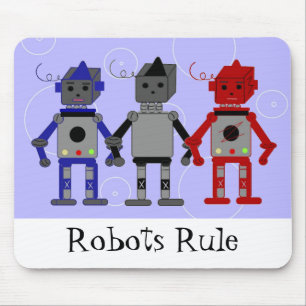 Drie Coole Robots Muismat
