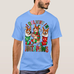 Drie Corgi in sok Kerstmis Kerstman Xmas  T-shirt