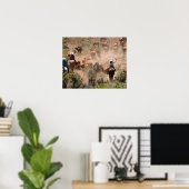 Drie cowboys die runderen besturen poster (Thuiskantoor)