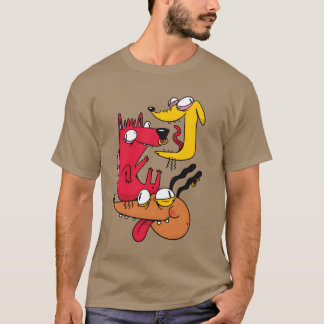 Drie Crazy Dogs cadeau grappig T-shirt