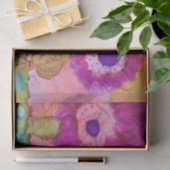 Drie Crazy Flowers Boho Alcohol-inktdesign Tissuepapier (Geschenk)