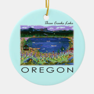 Drie Creeks Lake Keramisch Ornament