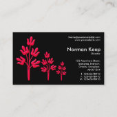 Drie Crimson Trees - zwart Visitekaartje (Achterkant)