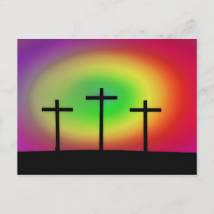 Drie Crosses gloed Briefkaart