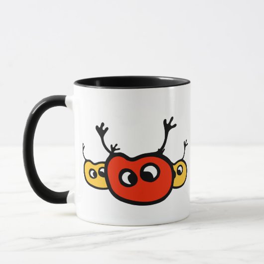 Drie Cute Bugs Mok (Links)