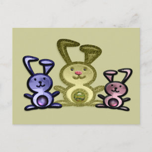 Drie Cute Bunnies Briefkaart