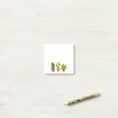 Drie Cute Cactus in Flower Pots Illustration Post-it® Notes (Op bureau)