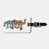 Drie Cute Cartoon Slots Bagagelabel (Voorkant horizontaal)