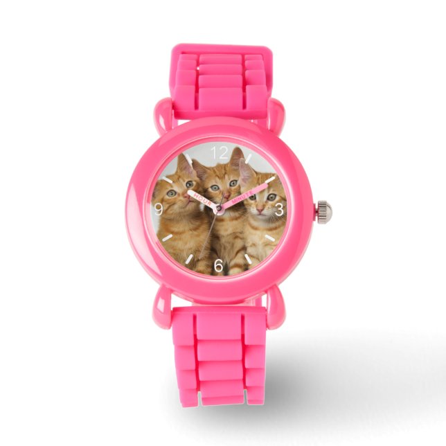 Drie Cute Ginger Cat Kittens samen - Horloge (Voorkant)