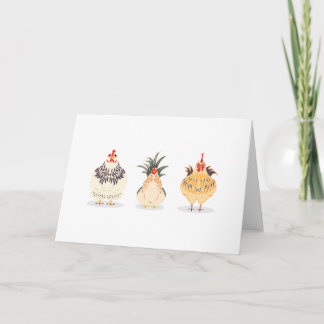 Drie Cute Kickens Kaart